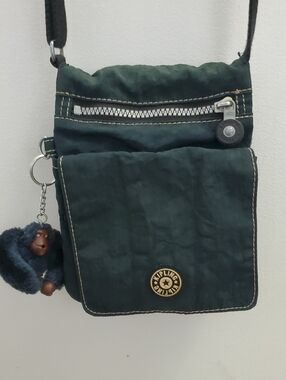 Kipling El Dorado Organizer Crossbody Bag Travel Monkey Keychain Attached